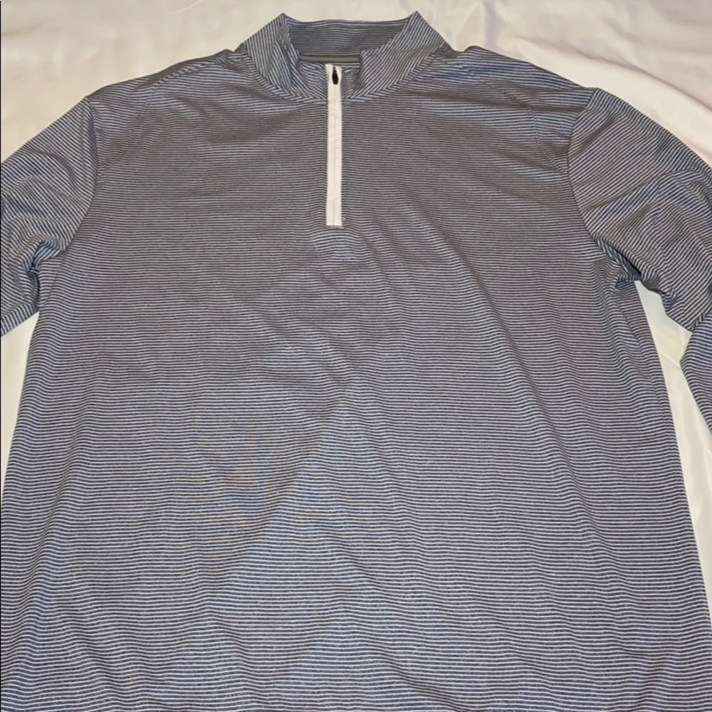 johnnie-O Prototype Thin Striped 1/4 Zip